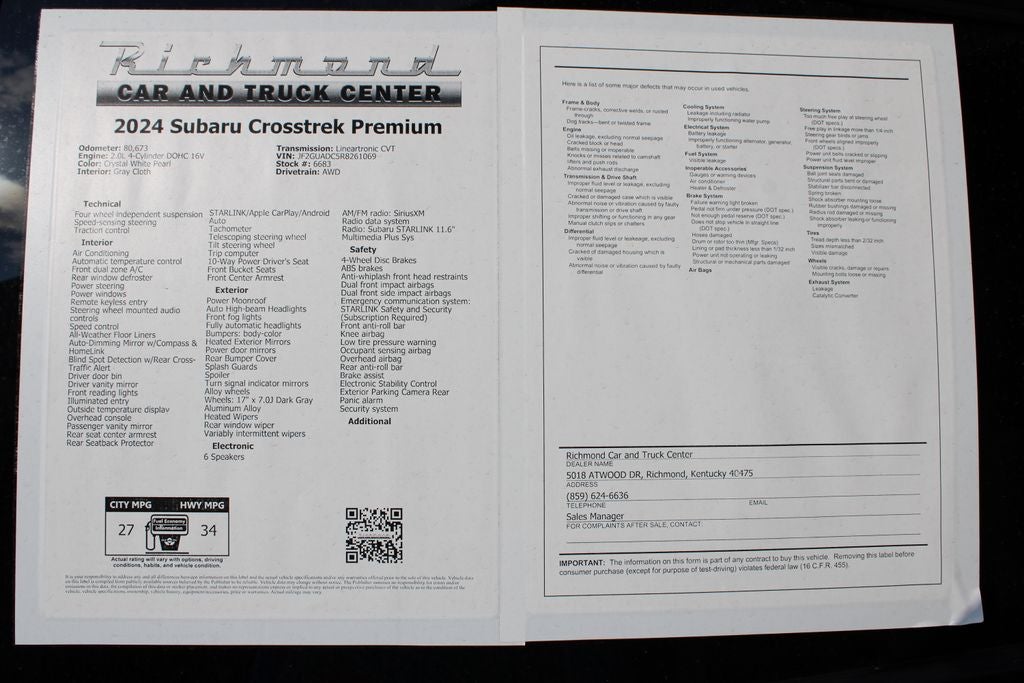 2024 Subaru Crosstrek Premium
