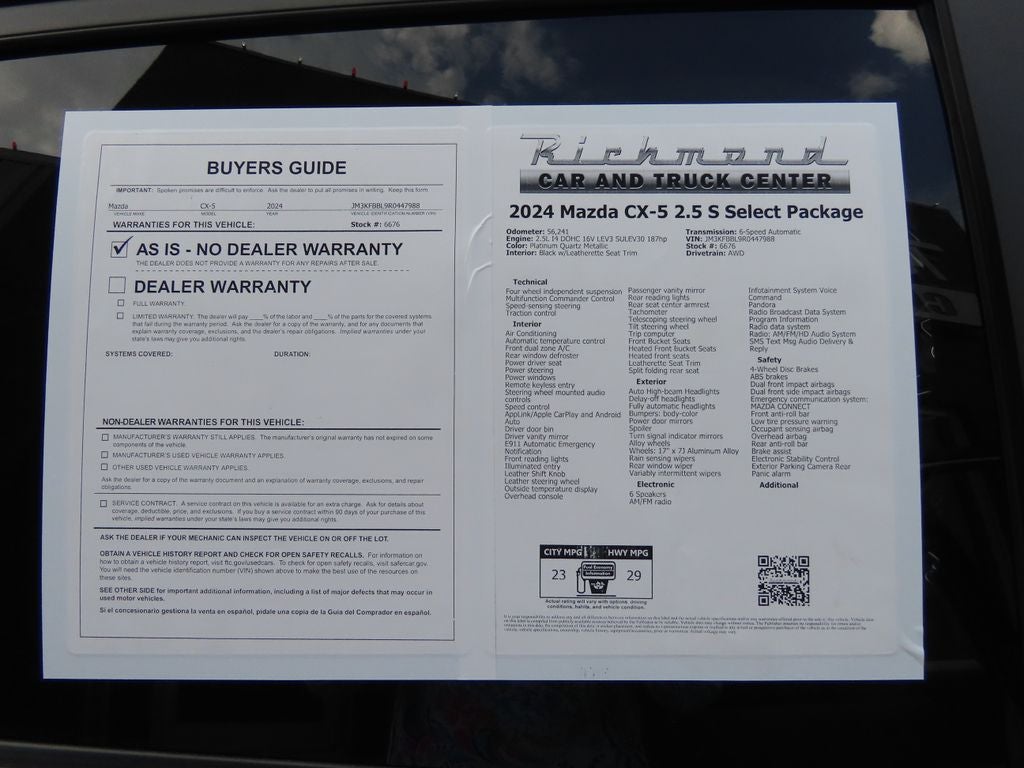 2024 Mazda Mazda CX-5 2.5 S Select Package